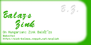 balazs zink business card